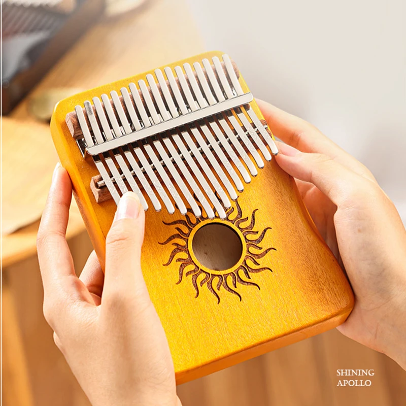 Hluru Kalimba Fingerpiano 17 21 Tasten Kalimba Daumenklavier Tastatur Musikinstrument Mbira für Anfänger Musikliebhaber Geschenke Image