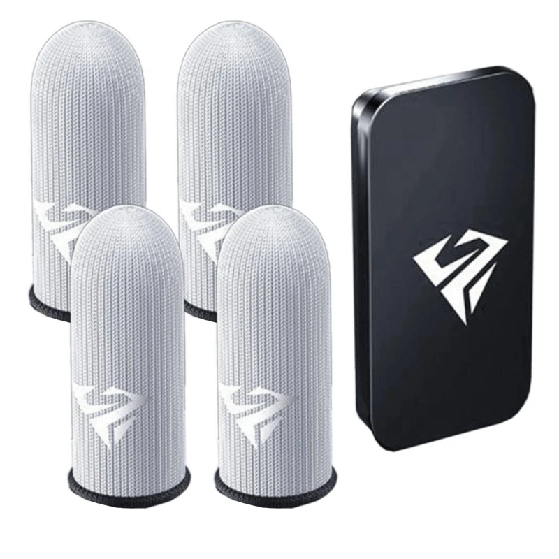 1 Paar Gamer Finger Ärmel schweiß feste Gamer Finger abdeckungen Touchscreen Fingers pitzen Hülle für Handys piel Image
