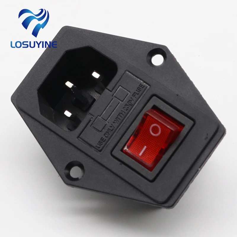 15A 10A/250V 3-polige AC-Steckdose mit Sicherung des Power-Wippschalters Image