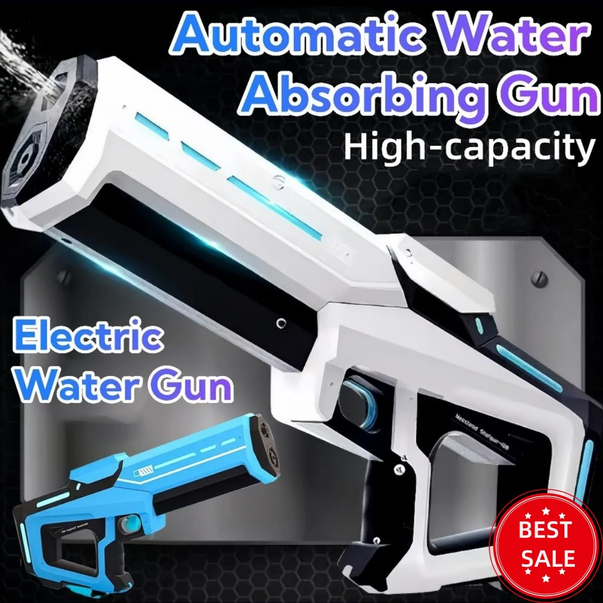 Elektrische Wasserpistolen Für Erwachsene Leistungsstarke Spritzen Automatische Wasser Saug Wasser Blasters Sommer Outdoor Strand Spielzeug Für Kinder Geschenk Image