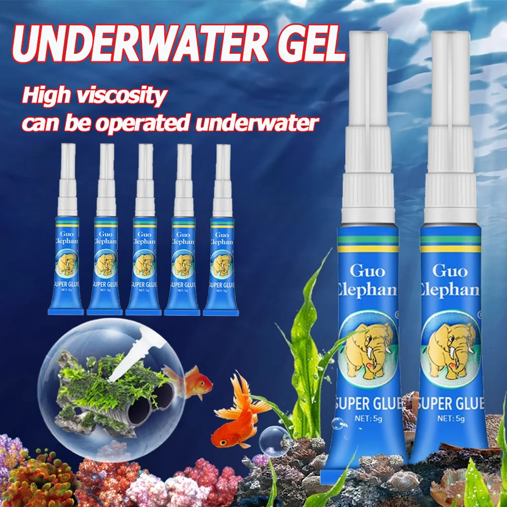 3/5/10Pcs Aquarium Landschaftsbau Moos Kleber Aquarium Aquatische Wasser Gras Stick Befestigungs Kleber Wasserpflanzen treibholz Unterwasser Gel Image