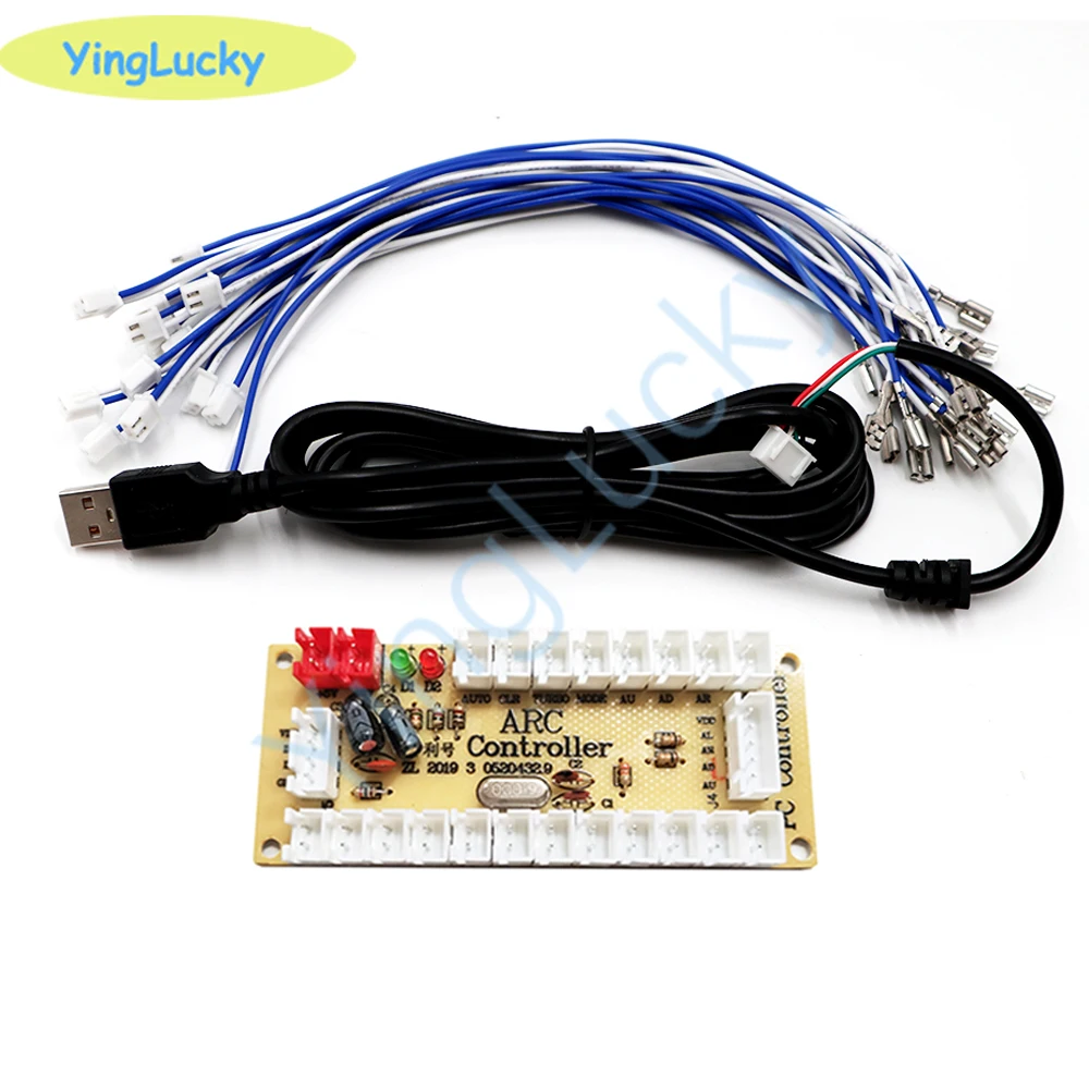 2 spieler Null Verzögerung Arcade USB Encoder PC zu Joystick Arcade Rocker Circuit Board Control Panel Für MAME Gaming Image