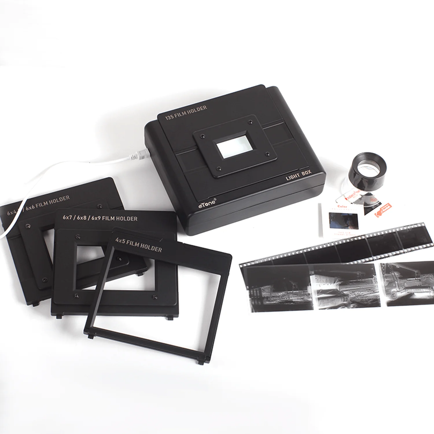 eTone Negativfilmscanner 35 mm 135 Filmscannen Fotografie Zubehör Kamera 120 4x5 Filmbetrachter Digitalisieren Kopierkonverter Image