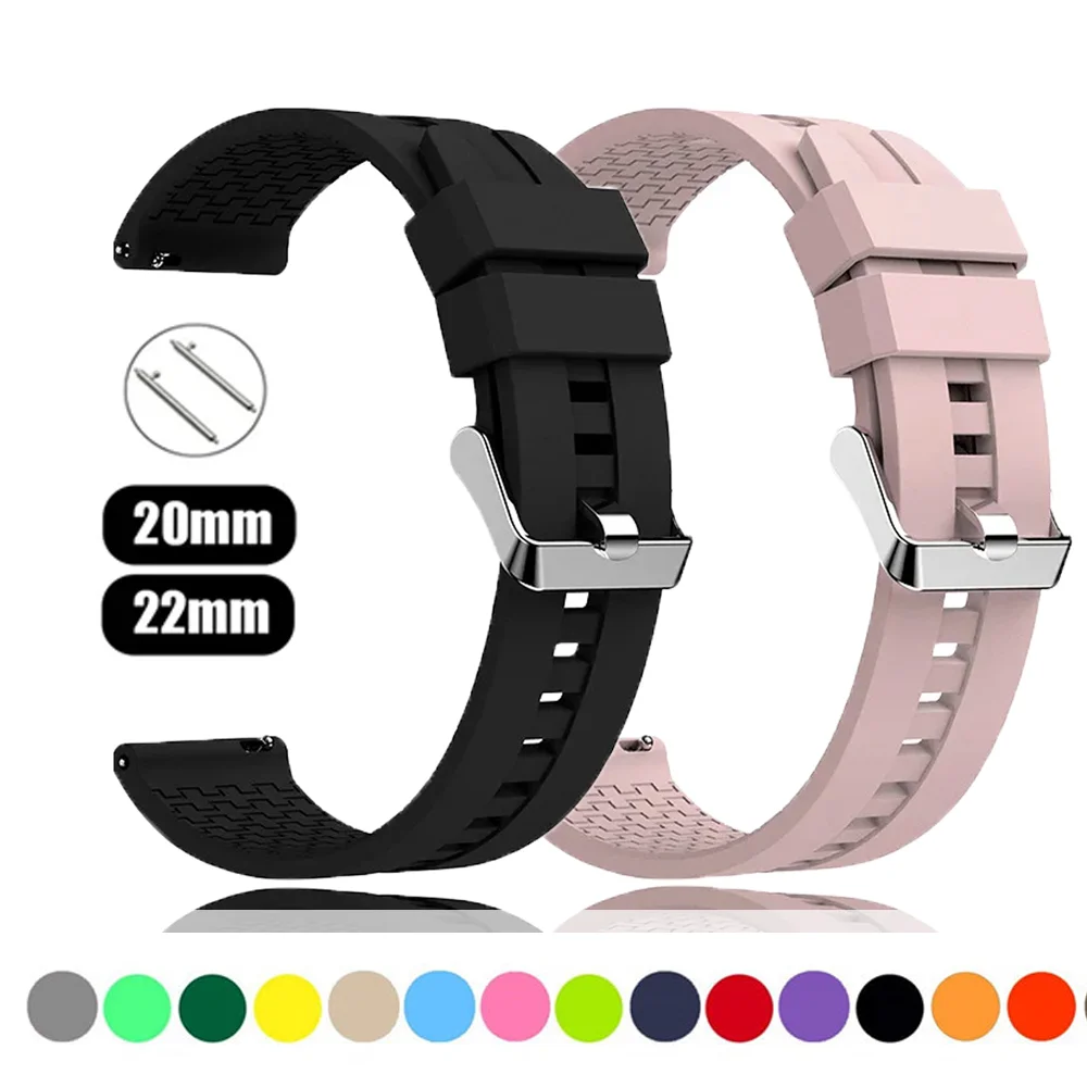 20 mm Sportarmband für Samsung Galaxy Watch 7-5 Pro 6-4 Classic Correas 22 mm Silikonarmband Huawei Watch GT 4 3 2 2e 46 mm Riemen Image