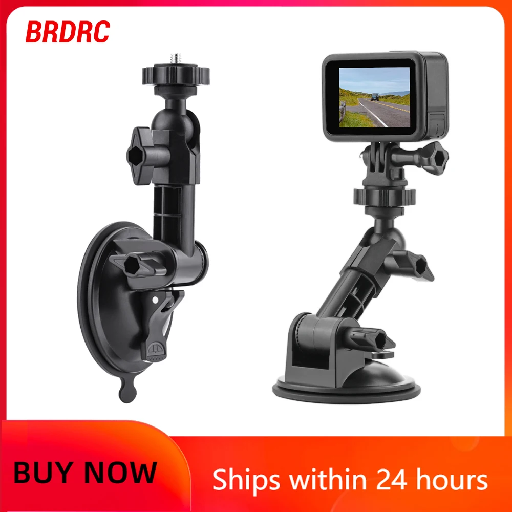 Halterung für Saugkameras, Autotelefon, Action-Kamerahalterung, Handpumpe, Saugnapf, 360° ° Verstellbar 1/4 Zoll für GoPro/Insta360/DJI Action 5 Image