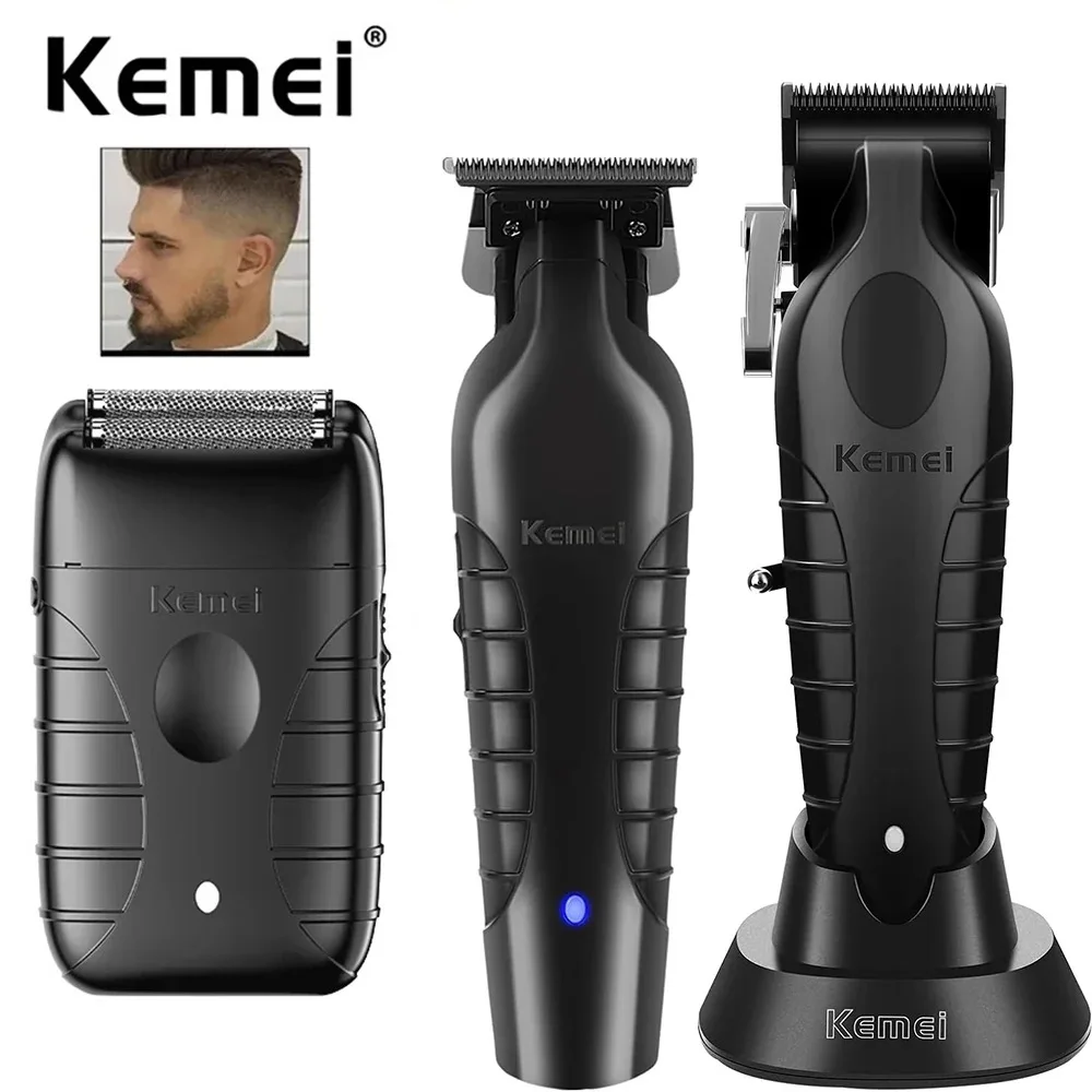 Kemei 2299 2296 T95 Professioneller Haarschneider Akku-Trimmer Elektrischer Folienrasierer Männer wiederaufladbare Haarschneidemaschine Image