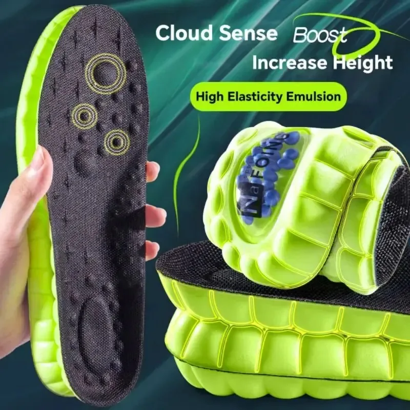 1 Paar Sport Orthopädische Einlegesohlen für Schuhe PU Luftpolstersohle Weiche Stoßdämpfung Deodorant Atmungsaktive Laufeinlagen Image