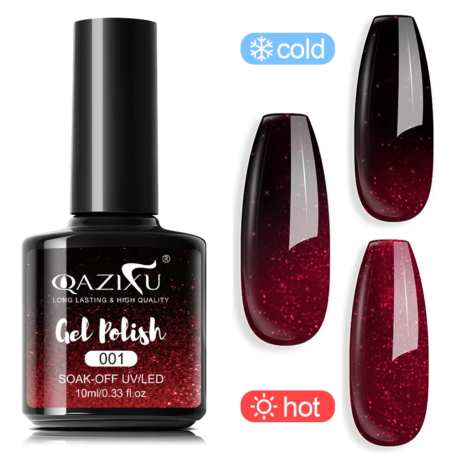 10 ml Thermo-Gel-Nagellack, Temperatur, Farbwechsel, Gel-Nagellack, semi-permanent, Soak Off UV LED Nail Art UV Winter Image