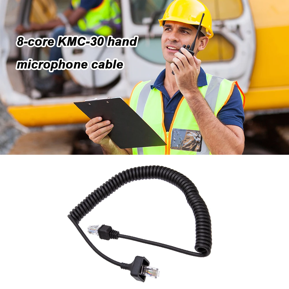 8 pin mikrofon kabel einfach zu installieren RJ-45 mic kabel heavy duty coiled walkie talkie teile für KMC-30 für kenwood KMC-32 KMC-35 Image