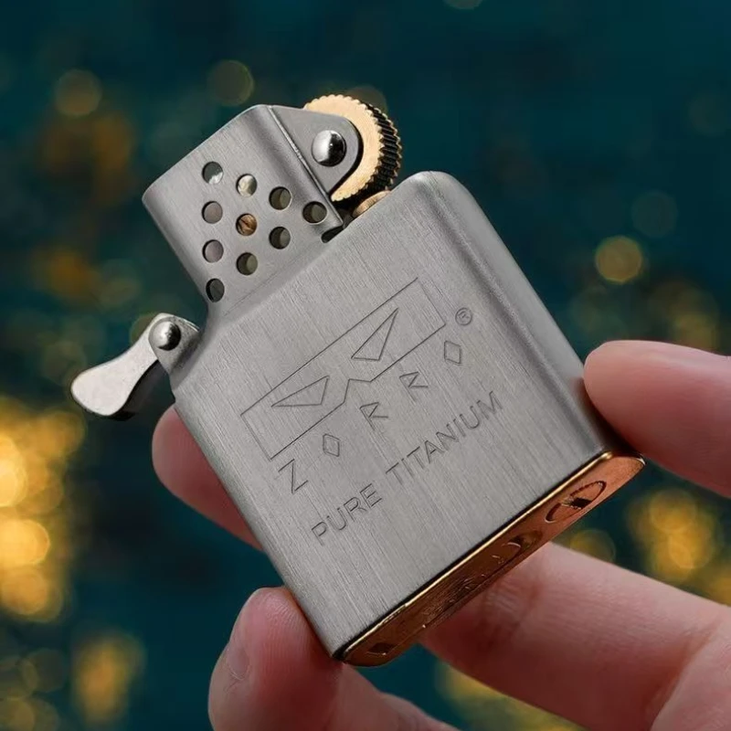 ZORRO Feuerzeugwerk aus reinem Titan der zweiten Generation, verbesserte Marmor-Innenauskleidung, Feuerzeug-Universalzubehör Image