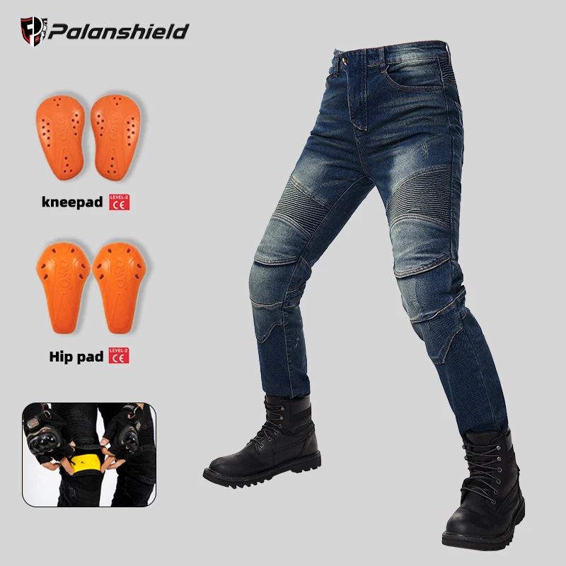 Motorradhose Herren Moto Jeans Schutzausrüstung Reiten Touring Motorradhose Motocross Hose Pantalon für alle Jahreszeiten Image