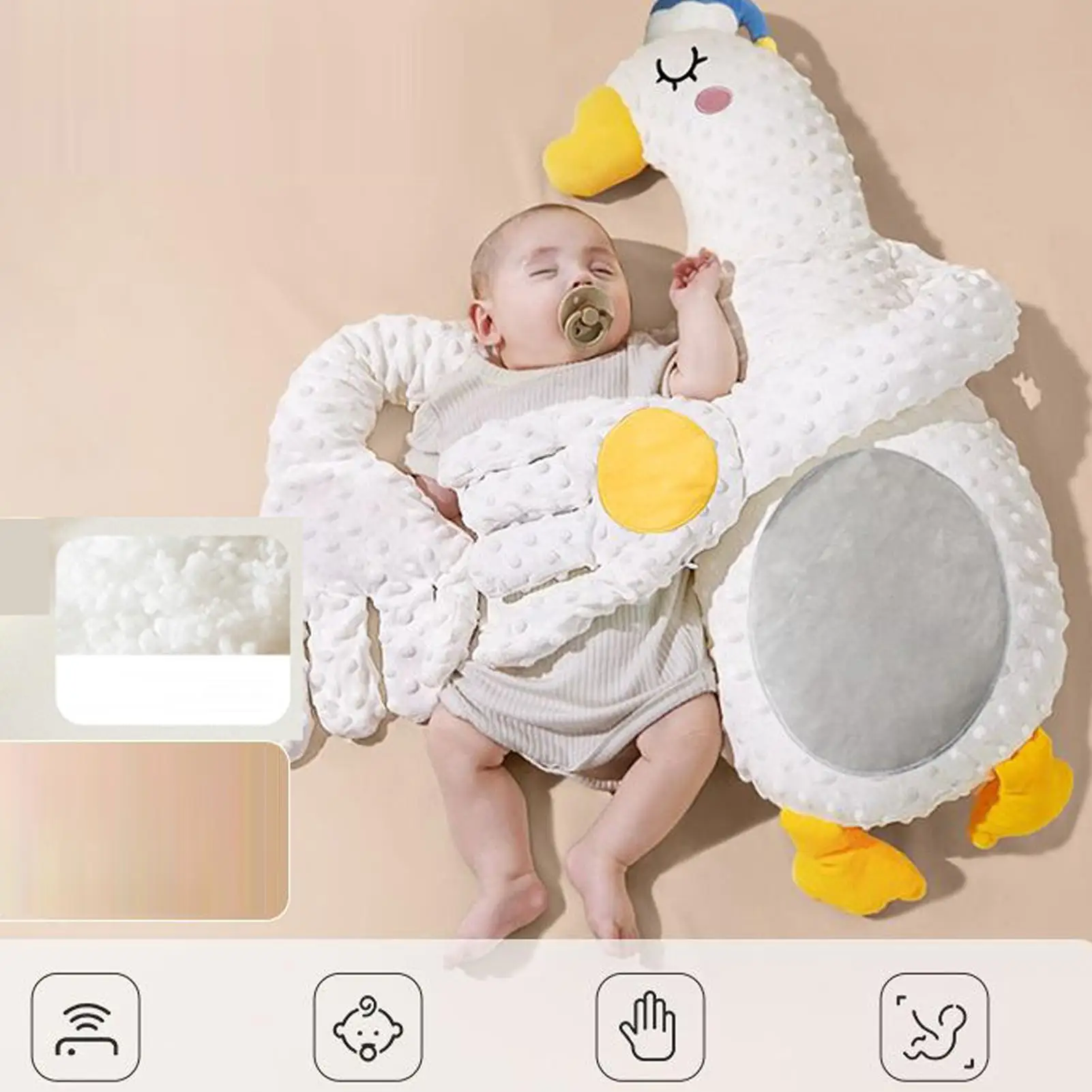 Elektrisches Baby-Handkissen, beruhigendes Palm-Patting-Spielzeug, Baby-Schlafpuppen mit beruhigender Palm-Fernbedienung für Kleinkinder Image