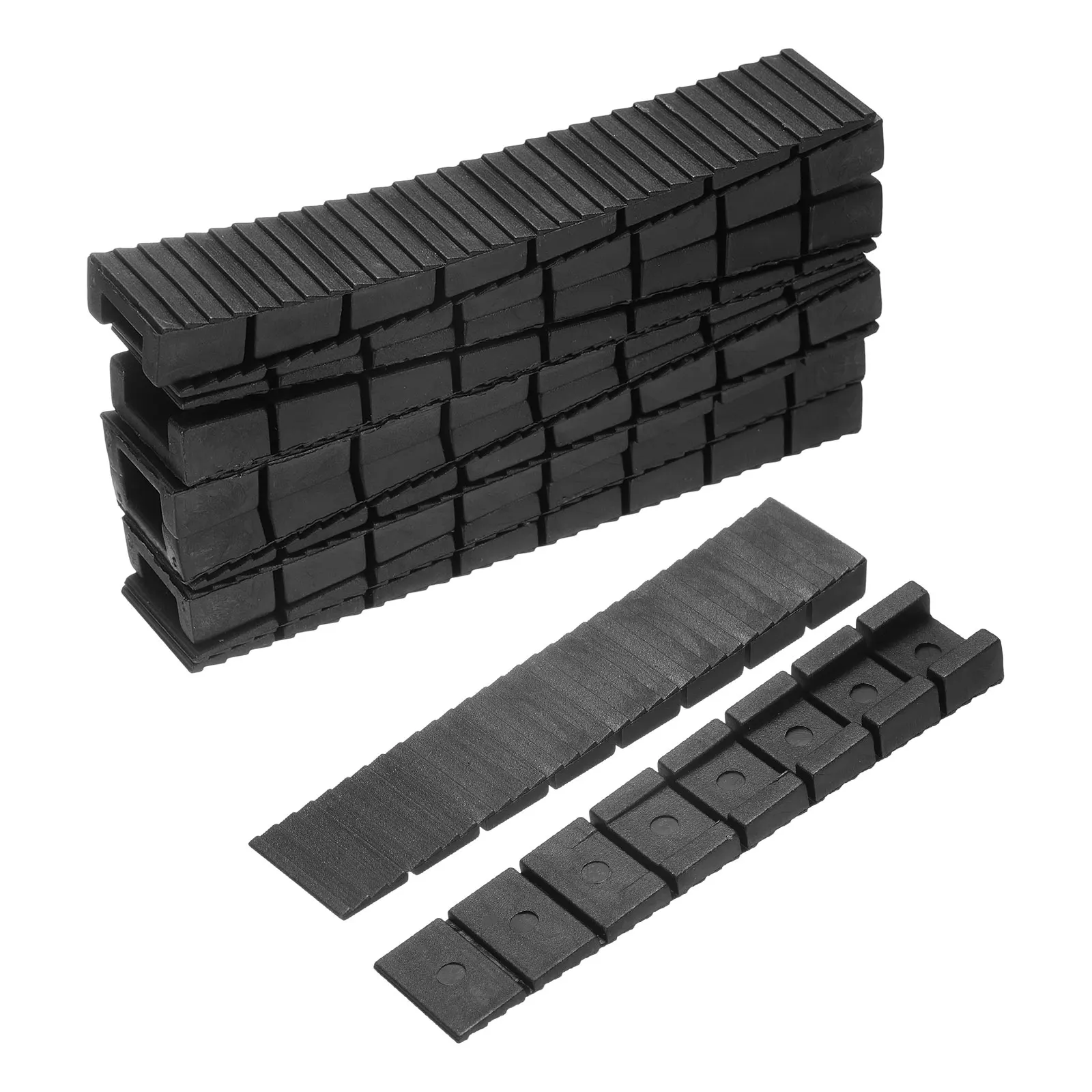 20–60 Stück Verbund-Unterlegscheiben, Nivellierkeile, 100 x 19,5 mm, Kunststoff-Unterlegscheiben, fest, rutschfest, für Nivellierungstisch, WC, Whirlpool, DIY-Möbel Image