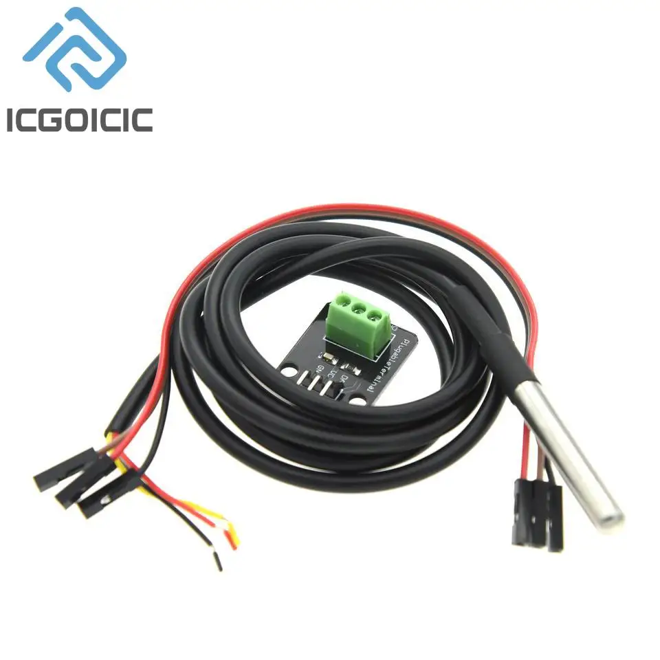 1 Stück direkter wasserdichter digitaler Temperatursensor DS18B20 (Sonde) Eine große Anzahl an Original-Spot kann individuell angepasst werden Image