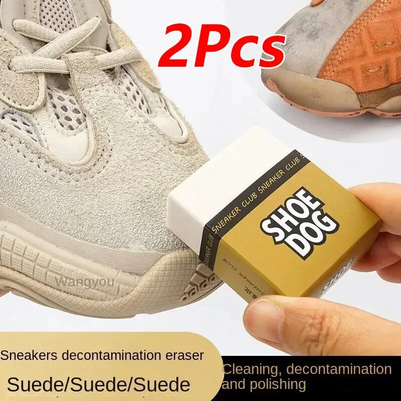 2 stücke Schuhe Radiergummi Tragbare Wildleder Schaffell Matte Leder Stoff Pflege Schuhe Reinigung Leder Reiniger Gummi Block Schuh Pinsel Image