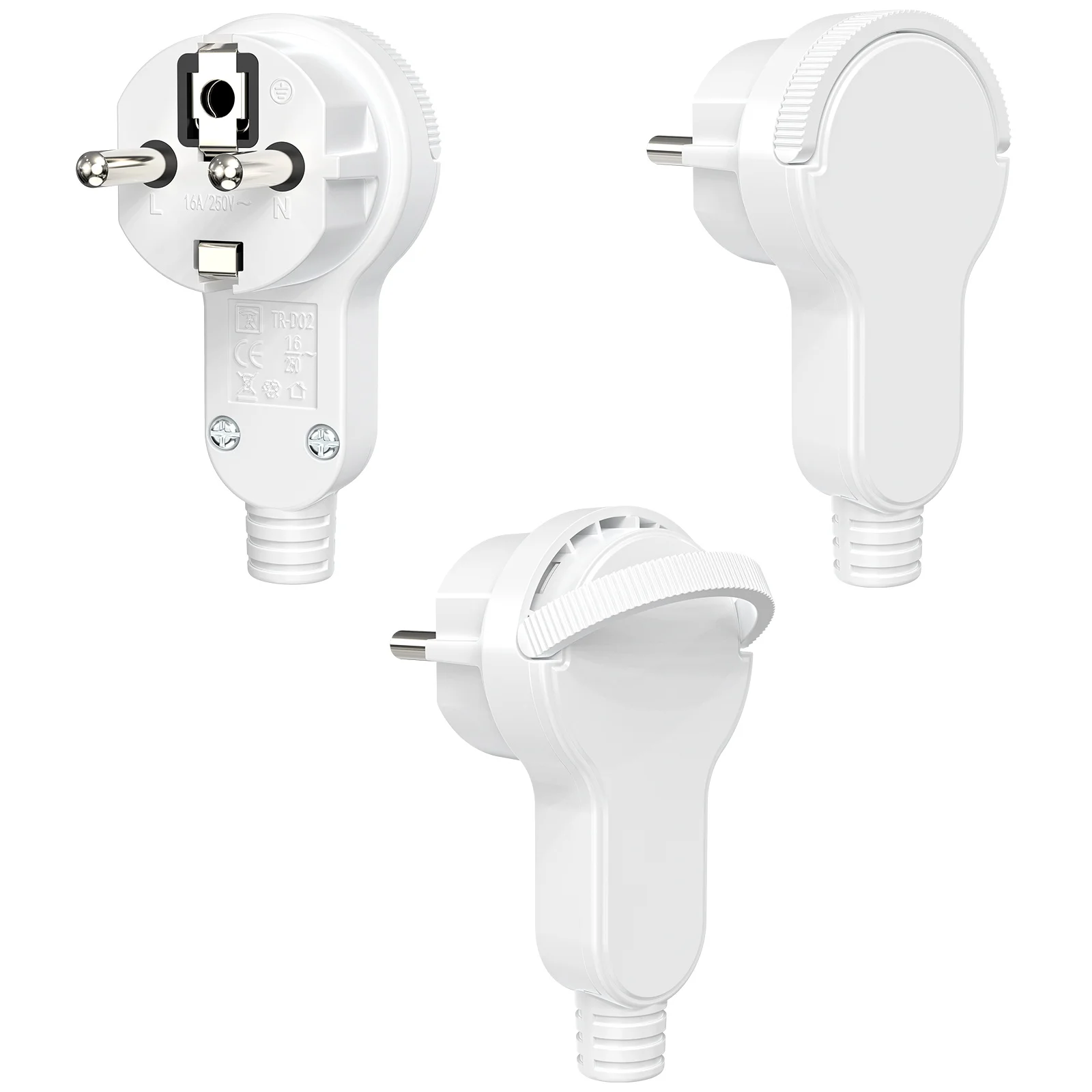 3 stücke Männlich Weiblich Stecker EU Power Stecker Wiederaufladbare Verdrahtete kabel Steckdose Französisch Korea Deutsch Schuko Stecker Apater 16A Image