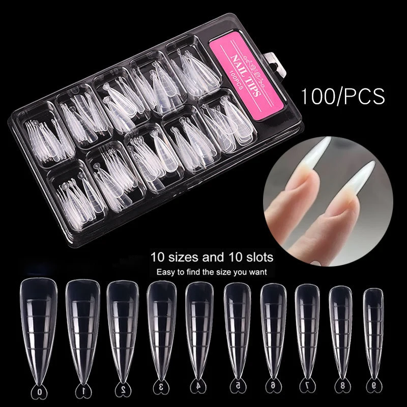 100Pcs Schnell Gebäude Nagel Form Tipps Dual Nagel Verlängerung Form Volle Abdeckung Finger Nail art Verlängern Builder Form Falsche maniküre Werkzeug Image