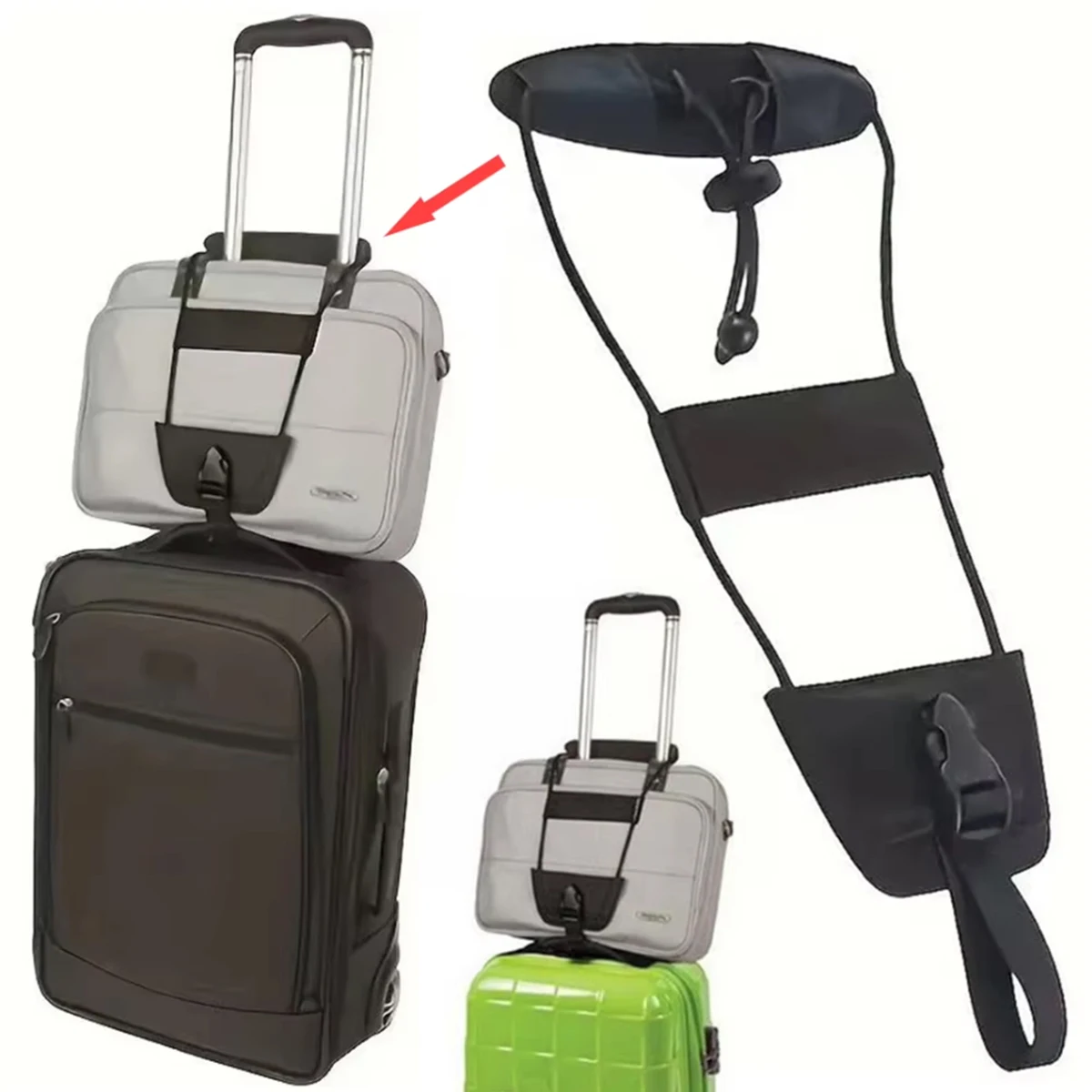 Reise gebunden schwarz langlebig Nylon Fracht Binden Gepäck Wimpern Gürtel Gurt mit Cam Schnalle Reise Kits Outdoor Camping Werkzeug Image
