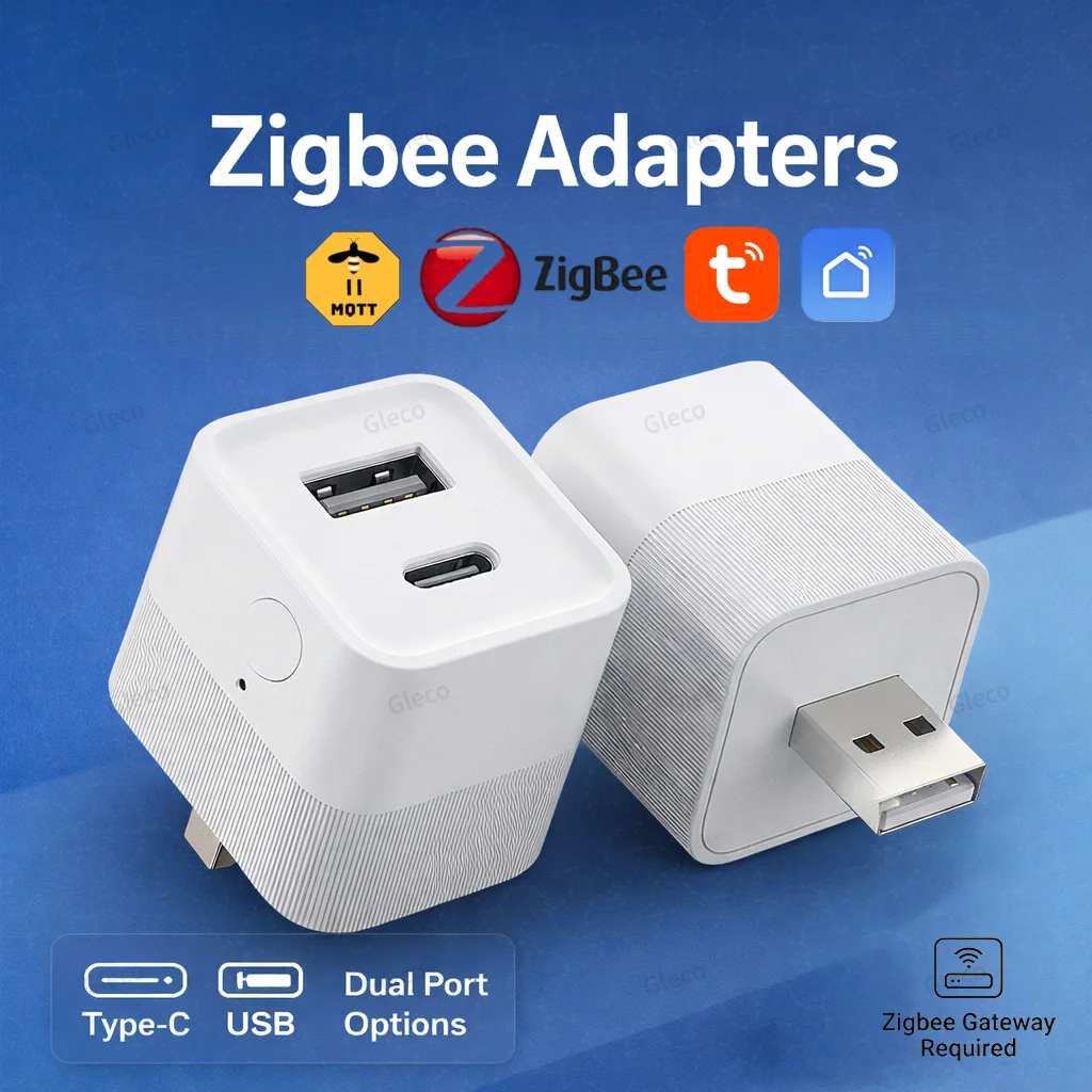 Tuya Zigbee USB-Adapter Smart Switch zu Typ-C-Stromadapter USB-A-Splitter Controller-Anschluss für Smart Life Z2M Hub Erforderlich Image