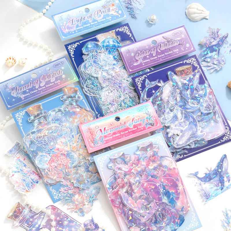 Fantasy Ocean Series Sticker Pack Dream Whale Unterwasserwelt Goo Ka Handbuch DIY Dekoratives Material Image