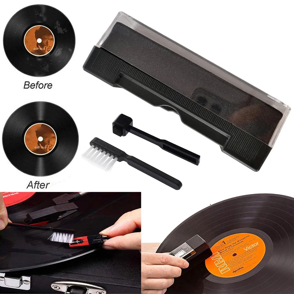 Bürsten-Reinigungsset für Schallplatten, Staubentferner, Antistatik für LP-Plattenspieler Image