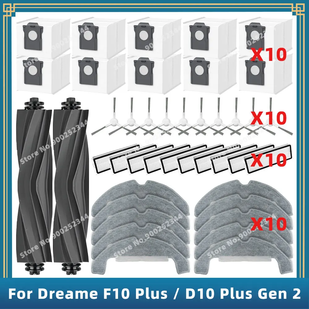 Kompatibel für ( Dreame F10 Plus / D10 Plus Gen 2 RLD32GD ) ersatzteile zubehör hauptseite bürste hepa filter mop tuch staubbeutel Image