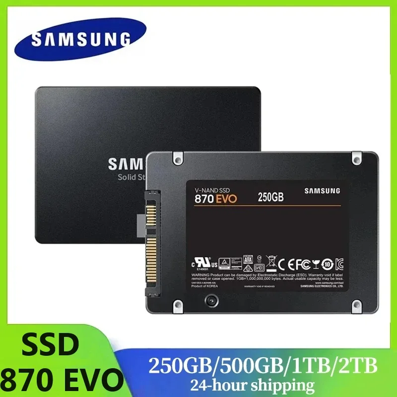 SAMSUNG SSD 870 EVO 1TB 2TB 250GB 500GB Interne Solid-State-Drive (SSD) Festplatte SATA3 2,5 Zoll Laptop Desktop PC MLC Festplatte Image