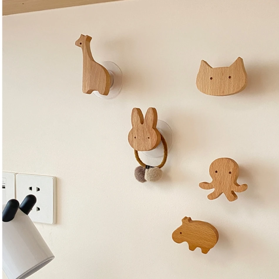 Holz Schublade Haken Zimmer Dekor Tier Haken Wand Schlüsselbund Mantel Haken Hause Kleiderschrank Nette Holz Haken Aufhänger Küche Zubehör