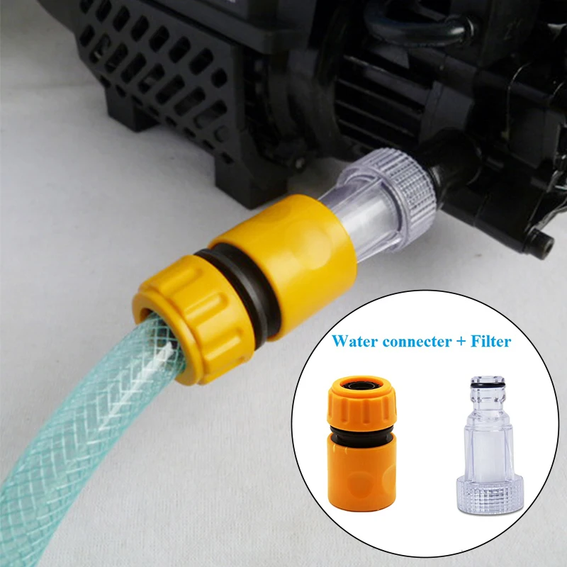 Auto Waschmaschine Adapter Hochdruck Waschmaschine Wasser Filter Automobil Waschmaschine Wasser Anschluss Set Schlauch Rohr Fitting Image