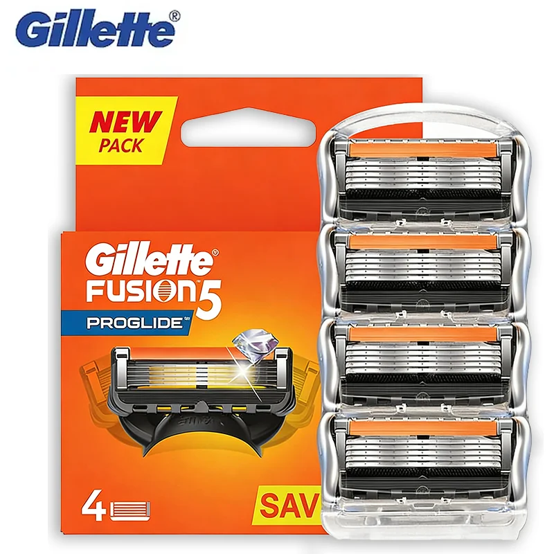 Gillette Fusion 5 ProGlide Rasierklingen, Gillette ProGlide Rasierer-Nachfüllpackungen für Männer, 4/8 Stück Rasierklingen-Nachfüllungen. Image