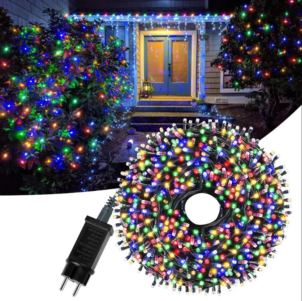 100 m, 50 m, 10–20 m, Halloween-Lichterkette, LED-Lichterkette für den Außenbereich, wasserdicht, W/WW/RGB, LED-Lichterkette mit 8 Modi, Weihnachtsdekoration