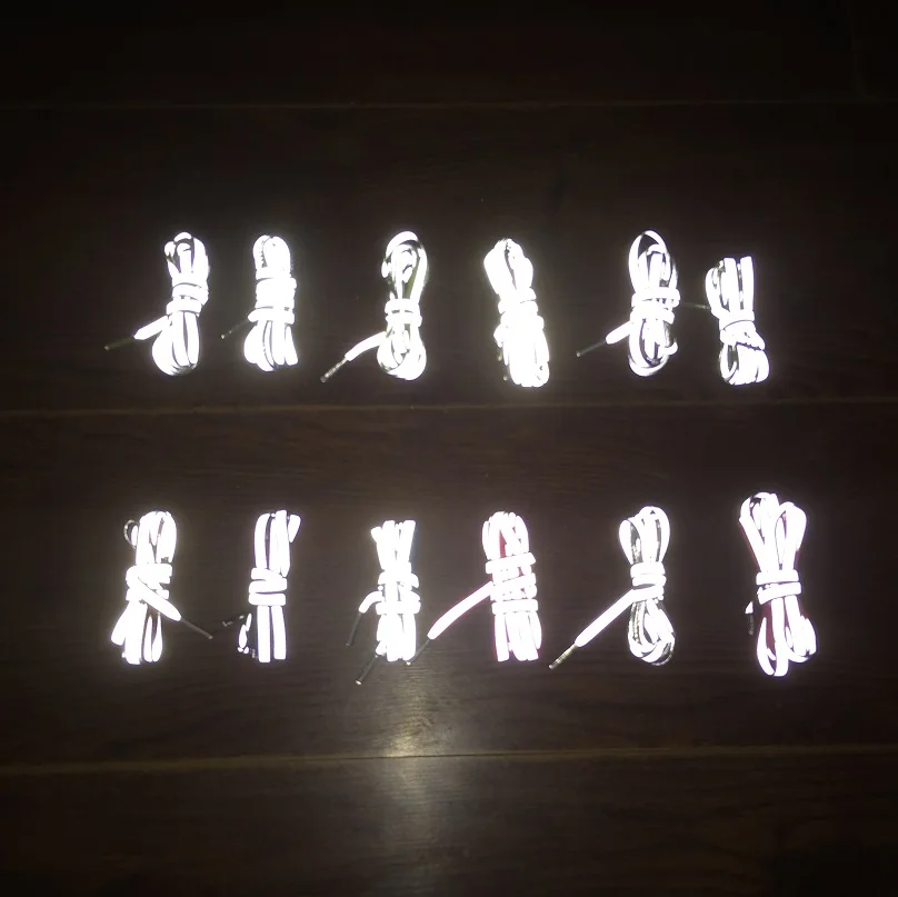 120cm Länge Fluoreszierende Reflektierende Schnürsenkel Sport Warnung Schnürsenkel Multicolor Image