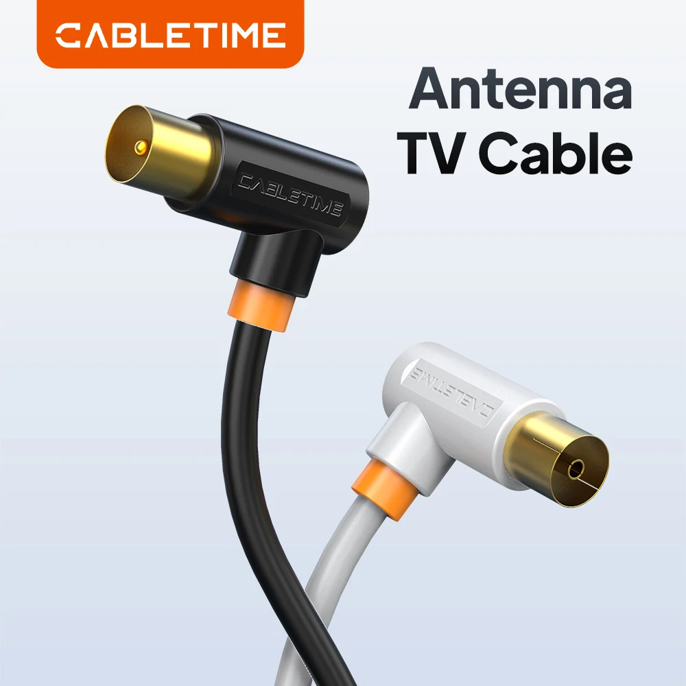 CABLETIME TV Kabel 90 grad Digital TV Linie Satellite Antenne Hohe Qualität STB für HD Fernsehen Video Linie C317 Image
