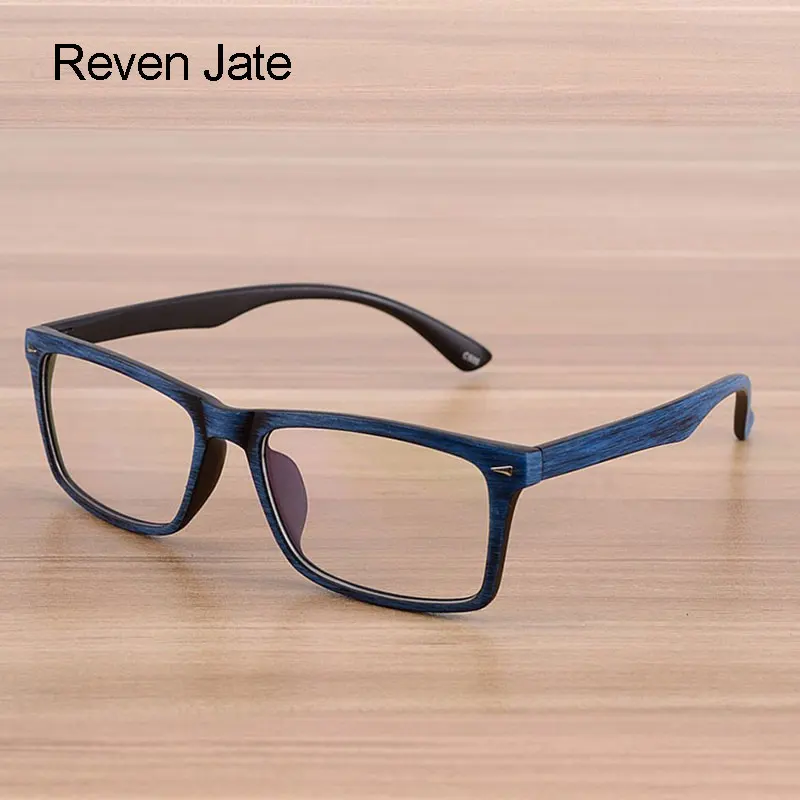 Reven Brille Männer und Frauen Unisex Holz Muster Mode Retro Spektakel Brillen Rahmen Vintage Brillen Image