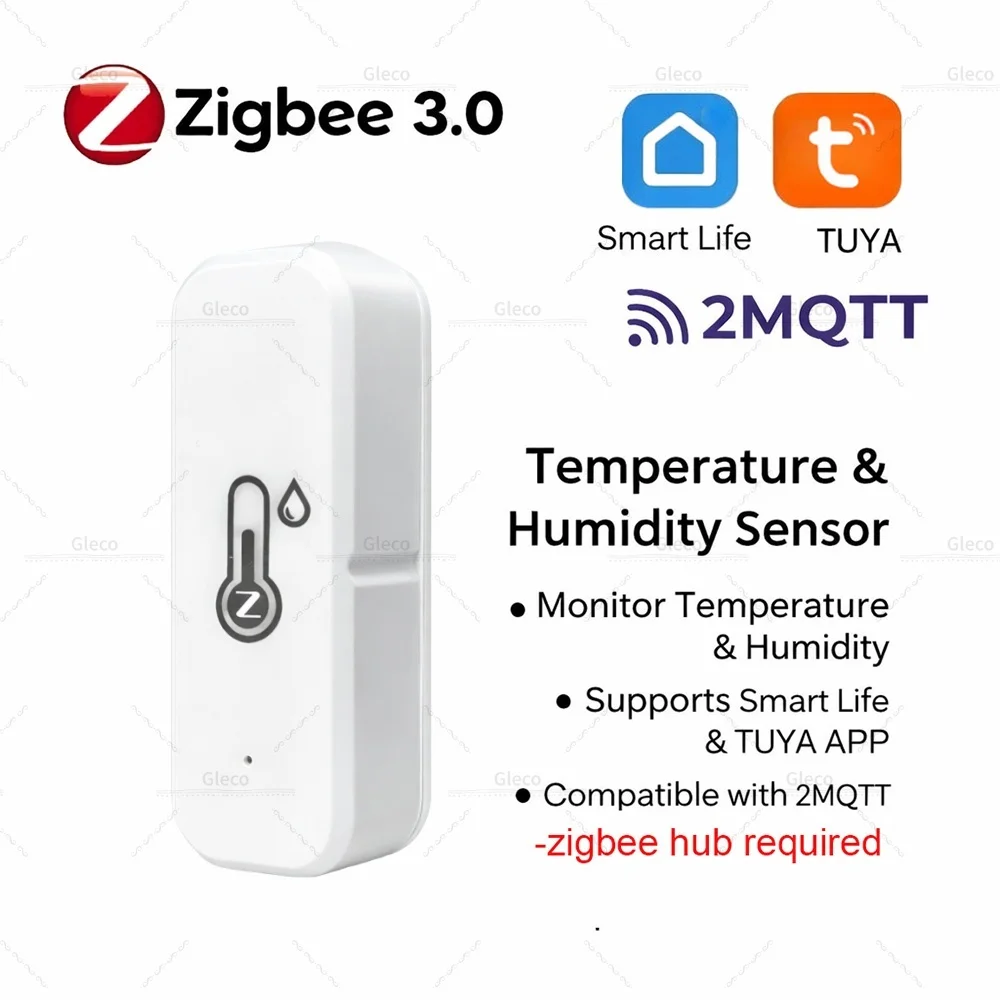 Tuya Zigbee 3,0 Mini Temperatur Und Feuchtigkeit Sensor Indoor Smart Home Thermometer Hygrometer Fernbedienung Arbeit Mit Z2M Smart Leben Image