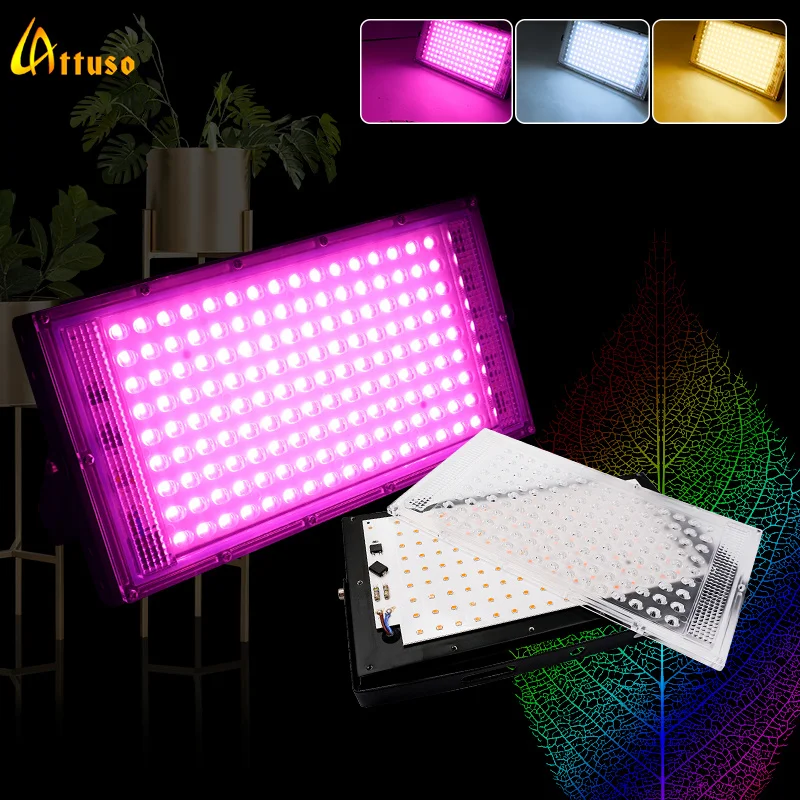LED Pflanze Wachsen Licht 50W 100W 220V Volle Spektrum Hydrokultur Wachsende Lampe Pflanzen Phyto Veg blume Indoor Led Flutlicht Phytolamp Image