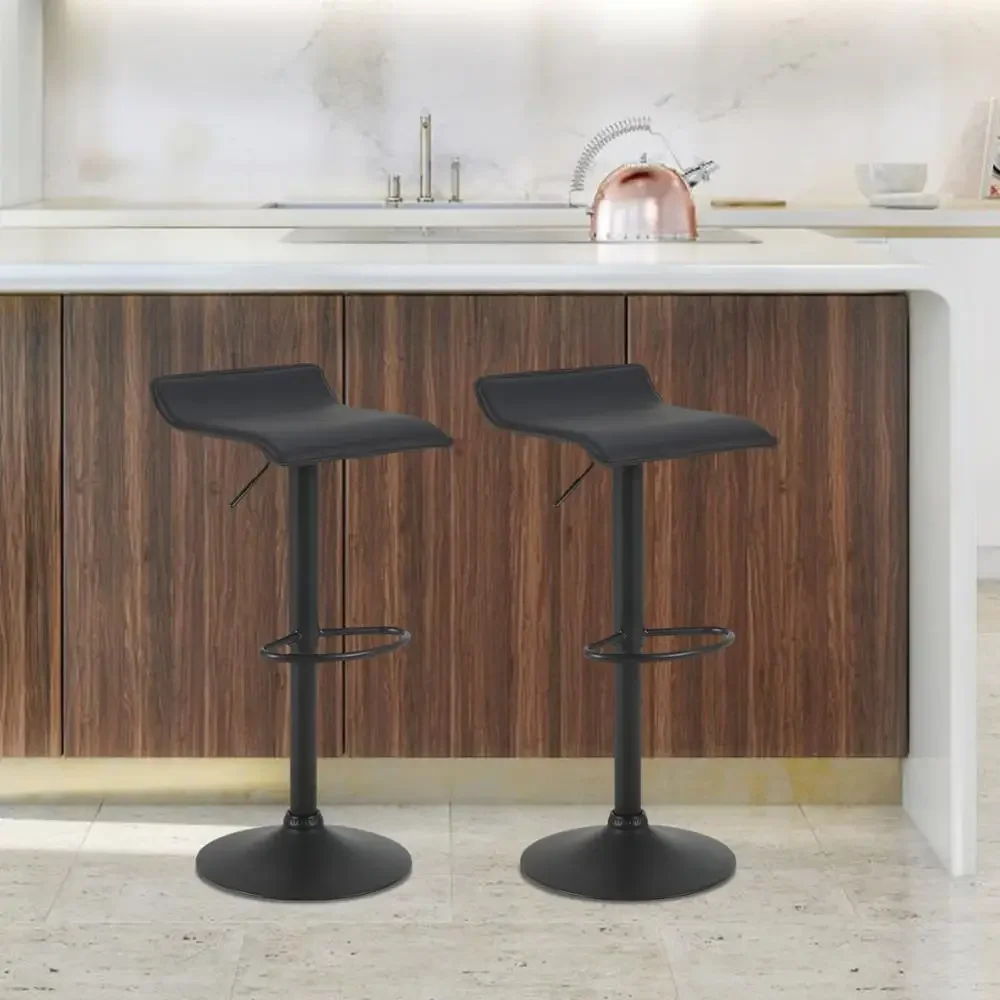 WOLTU 2 Stück/Set höhenverstellbare Designer-Thekenhocker aus Leder, Barhocker, Bistrohocker, moderner Stuhl, Barzubehör