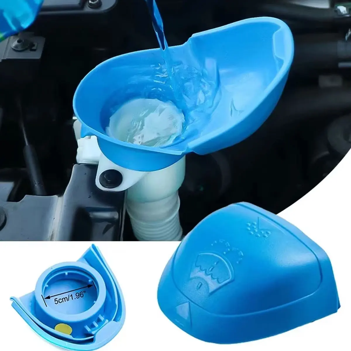 1 Stück Auto Windschutzscheiben-Reinigungssprühflasche für Skoda Audi Volkswagen 6V0955485 000096706 Image