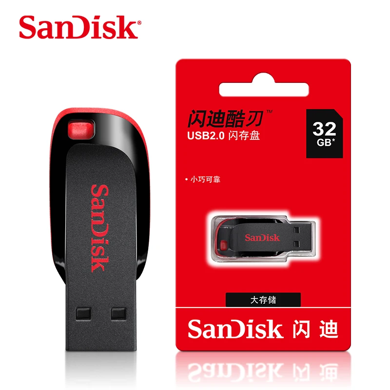 SanDisk CZ50 USB2.0 Pendrive 32 GB 16 GB 64 GB USB-Flash-Laufwerk Pen Drive U Disk Mini-Flash-Laufwerk Cruzer Blade 100 % Original Image