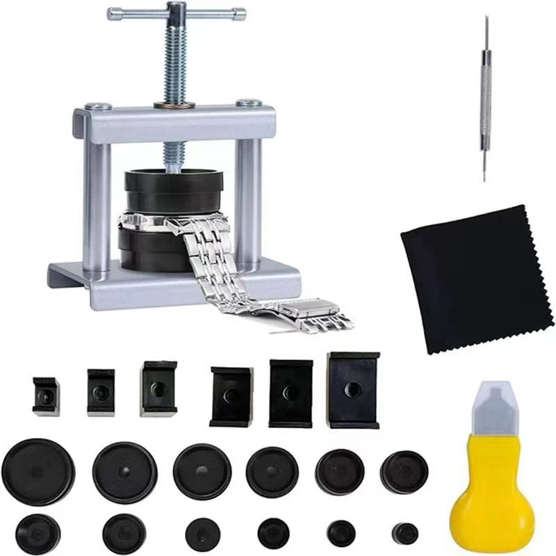 22 teile/satz Professionelle Uhr Presse Set Uhr Zurück Für Fall Schließen Werkzeug & Fitting Stirbt Uhr Reparatur Werkzeug Sterben Kit für Watchmak Image