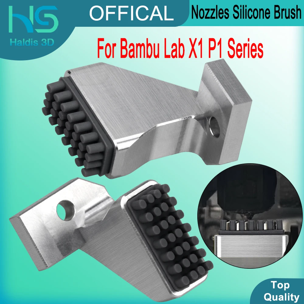 Silikon Pinsel Düsen Wischer Montiert Wäscher Druckkopf Reiniger Drucker Kopf Wischen Für Bambu Lab X1 P1 Serie 3D Drucker Image