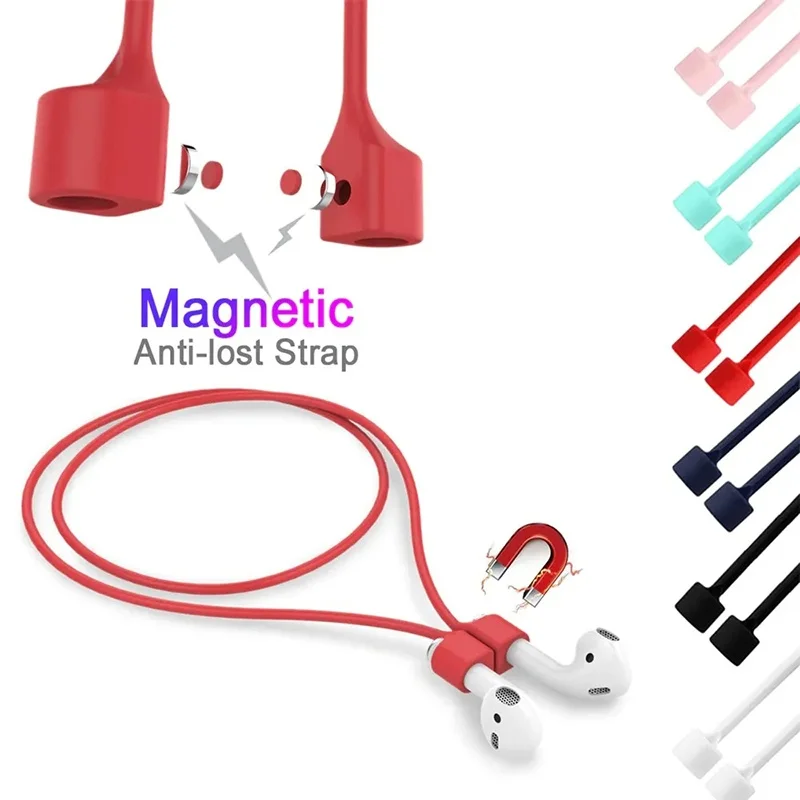 Magnetische Anti-verloren Seil Strap Silikon Kopfhörer String Für Airpods 4 3 2 1 Drahtlose Bluetooth Kopfhörer Neck Straps zubehör Image