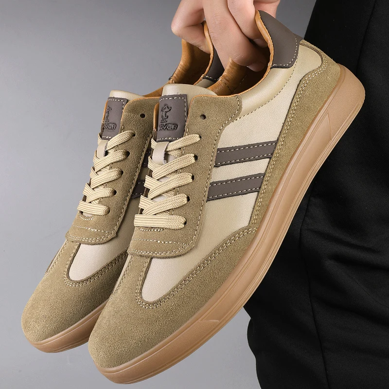 Hohe Qualität Leder Turnschuhe Männer Trainer Klassische Casual Sport Schuhe Mann Flache Turnschuhe Im Freien Nicht-slip männer Skateboard schuhe