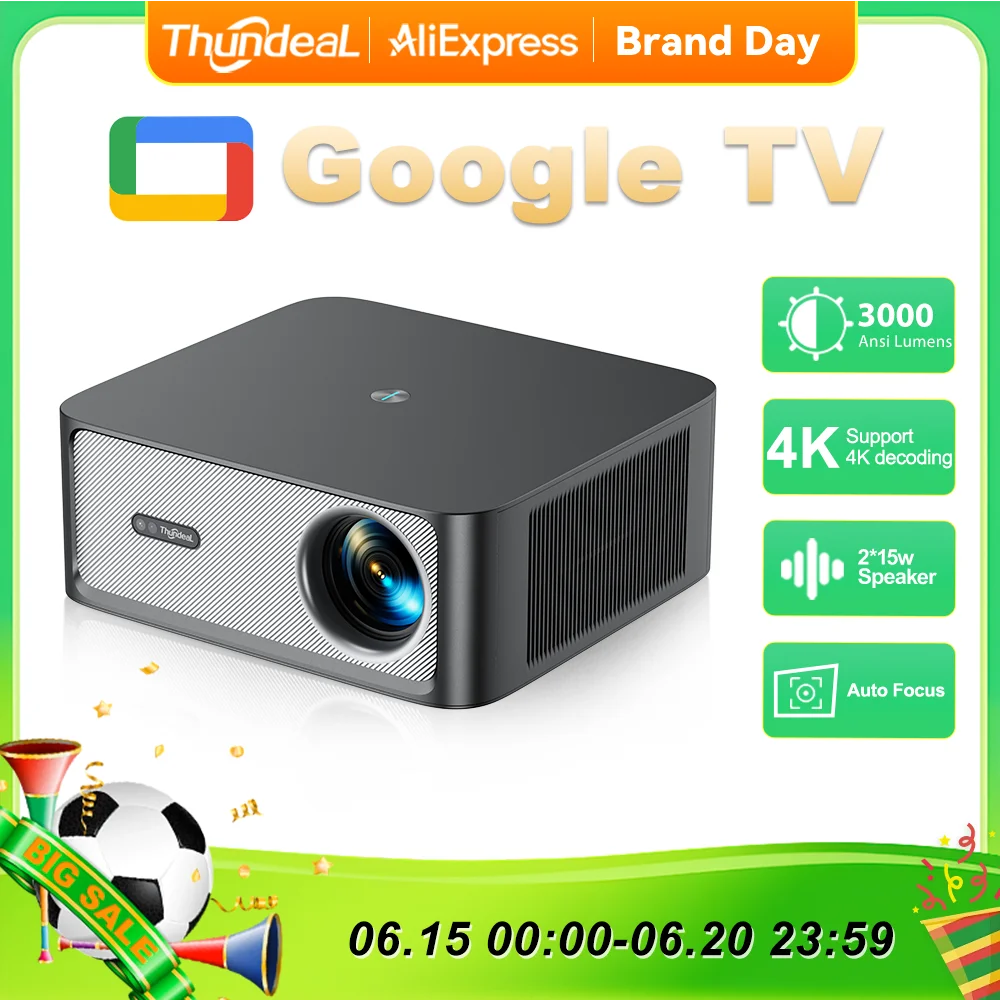 ThundeaL TD98Pro ATV Full HD 1080P Projektor TD98 Pro Google Offizieller Android TV ATV 4K Video WLAN Theater Kino Beamer Image