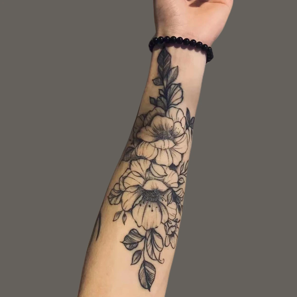 1 Blatt Blumen-Tattoo-Aufkleber, wasserfest, langlebig, temporäres Tattoo Image