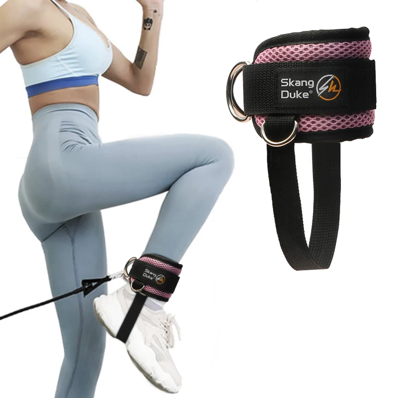 1pc gepolsterte Knöchel riemen Knöchel riemen für Kabel maschinen Doppel-D-Ring Fitness Knöchel manschetten für Fitness-Workouts Rabatt Bein verlängerungen