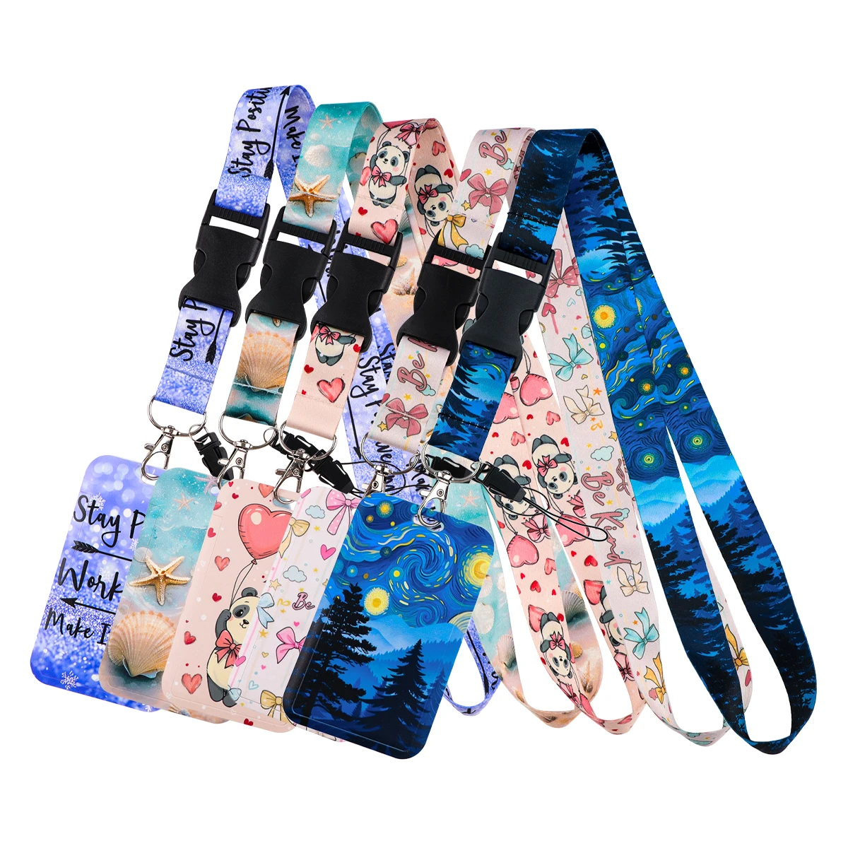 Van Goghs Kunstgemälde Lanyard Umhängeband Schlüsselanhänger Ausweishülle Ausweishalter Handy Hängen Seil Schlüsselanhänger Zubehör Geschenke Image