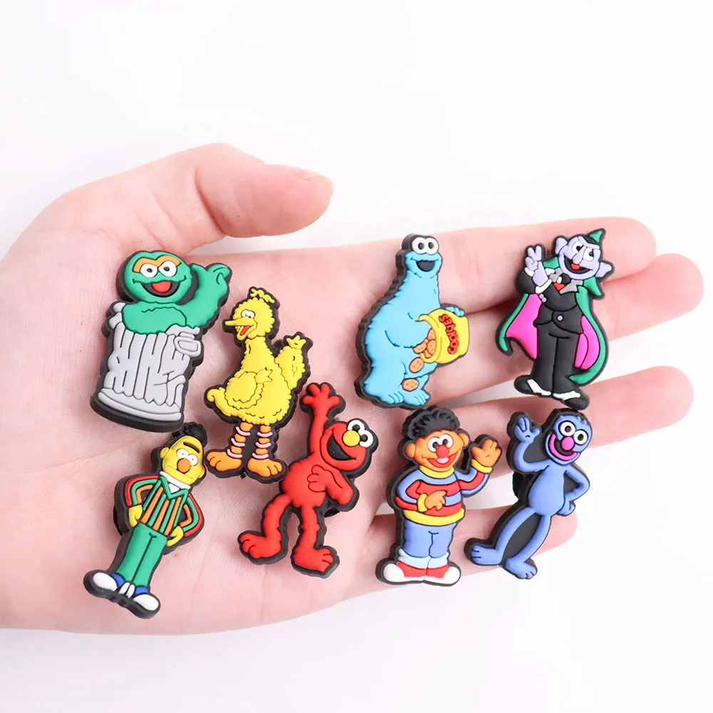 1 Stücke PVC Schuh Charms Cartoon Cookies Gelber Vogel Monster Schuhe Zubehör Dekorationen Für Armbänder Kinder Party Geschenk