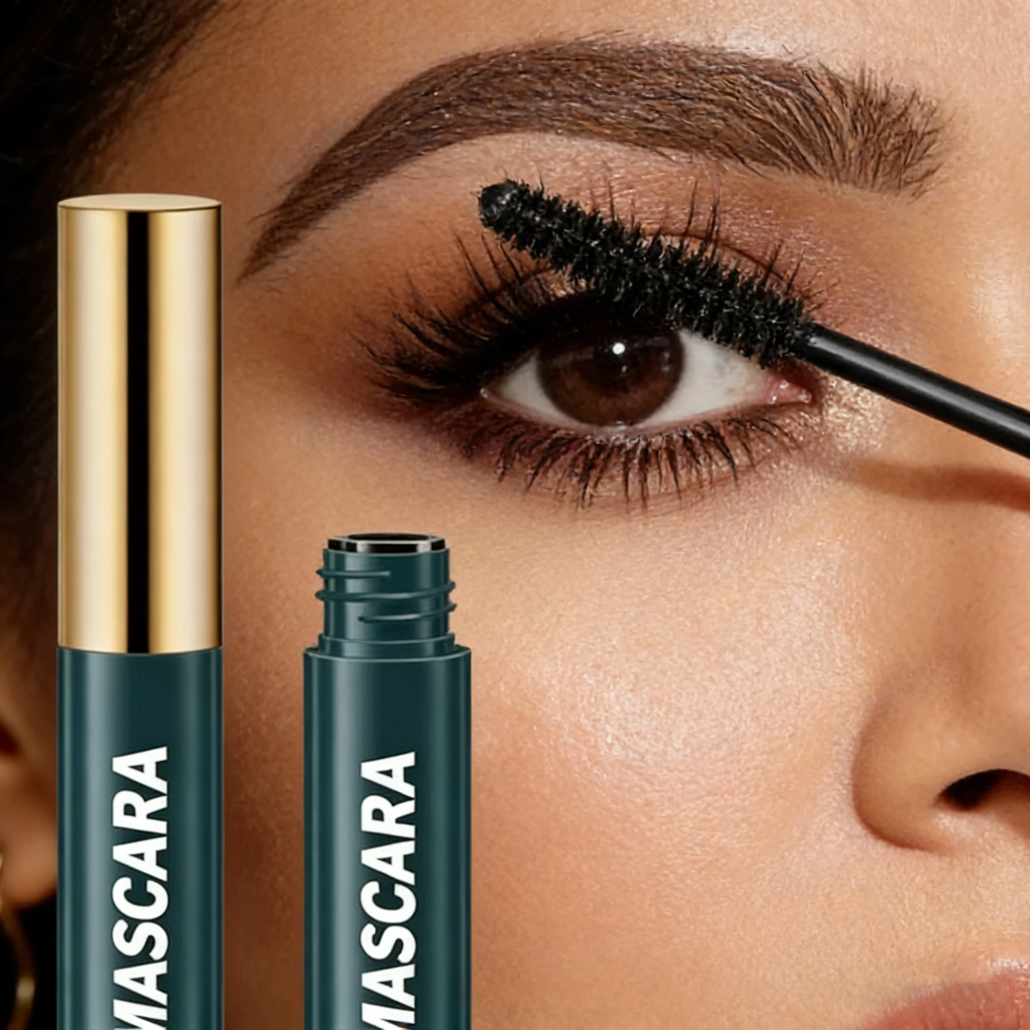 4D-Mascara, schwarz, wasserfest, ultralang, voluminös, langlebig, wischfest, perfekte Festivals und besondere Anlässe Image