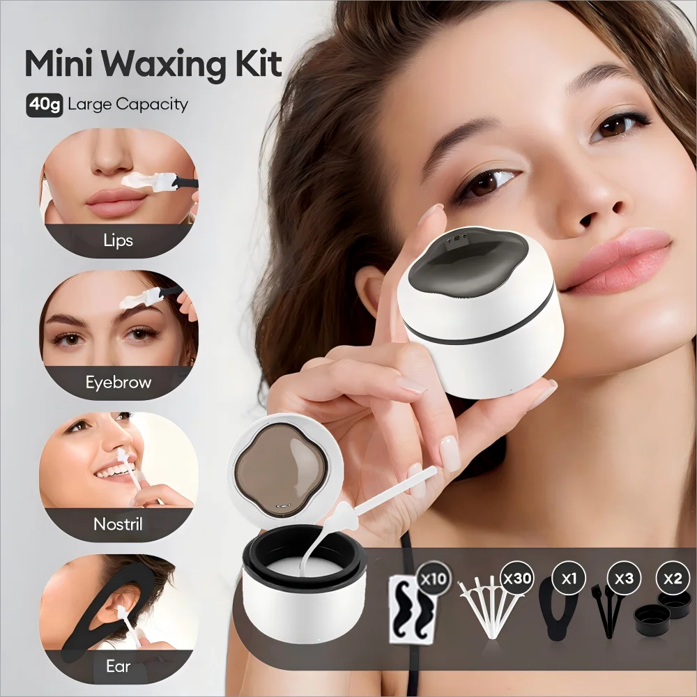 Mini Wachs Heizung Maschine 40g Silikon Schüssel Wachs Wärmer Nase Ohr Haar Entfernung Wachsen Kit Wachs Bean Wachs Heizung schmelzen Topf Schmelzer Image